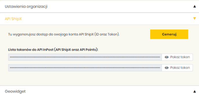 Cuando el sistema genere tu token de API, cópialo