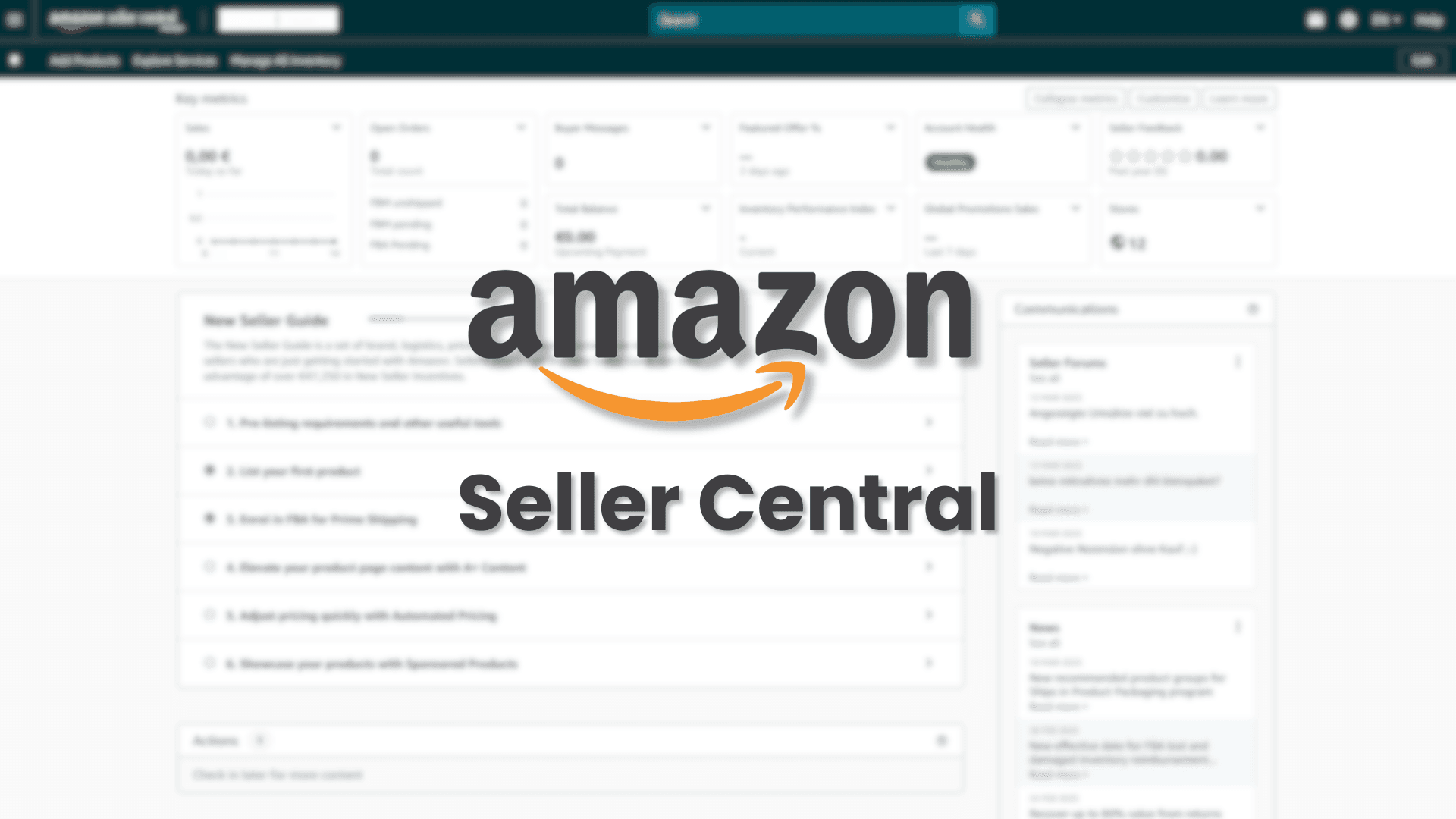 Amazon Seller Central: Tu centro de gestión en Amazon