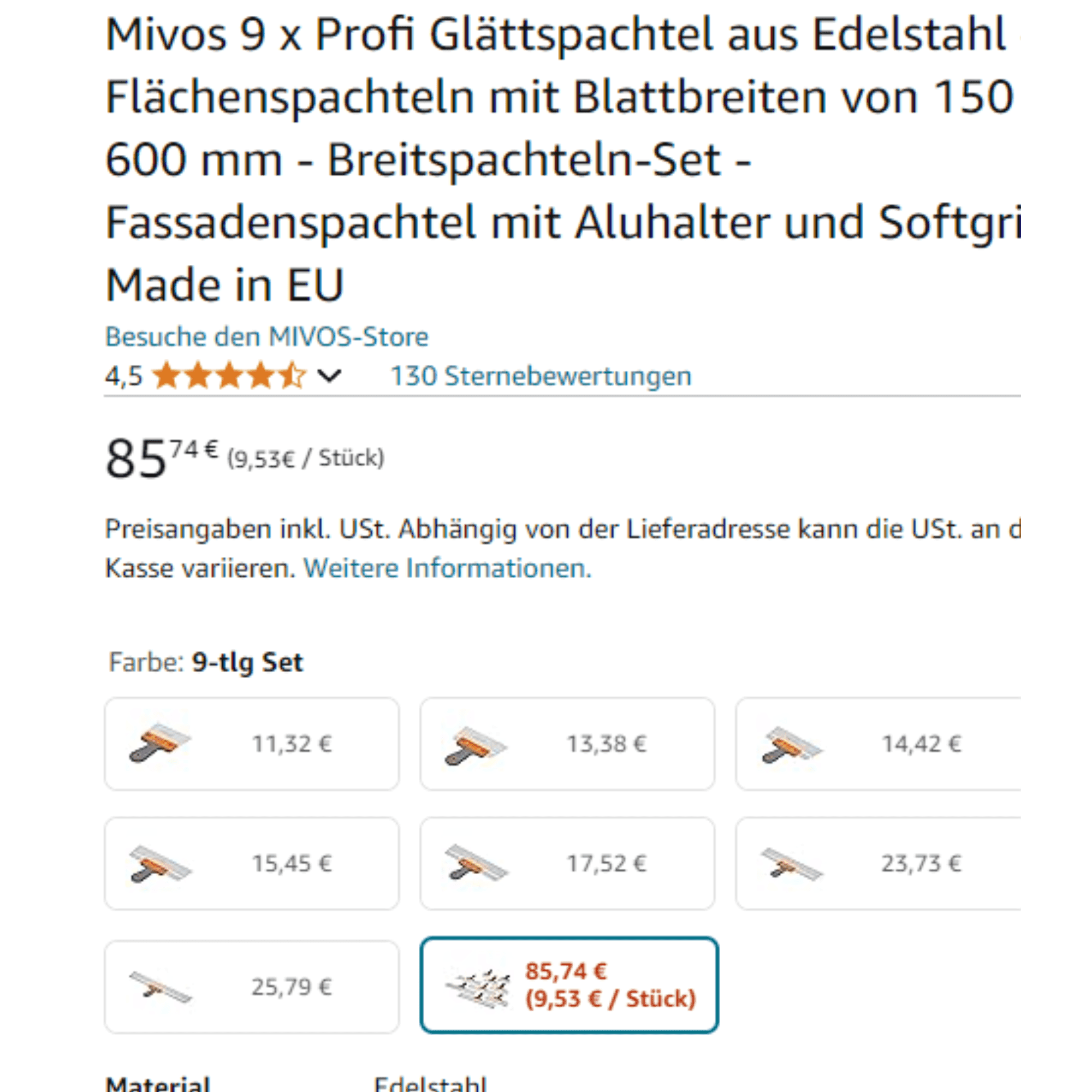 Gestión de variantes de las ofertas