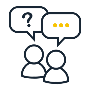 Icono: dos personas conversando