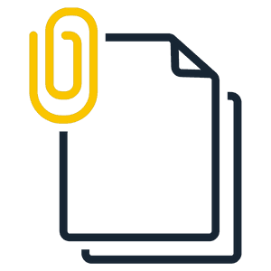 Icono: documentos con clip