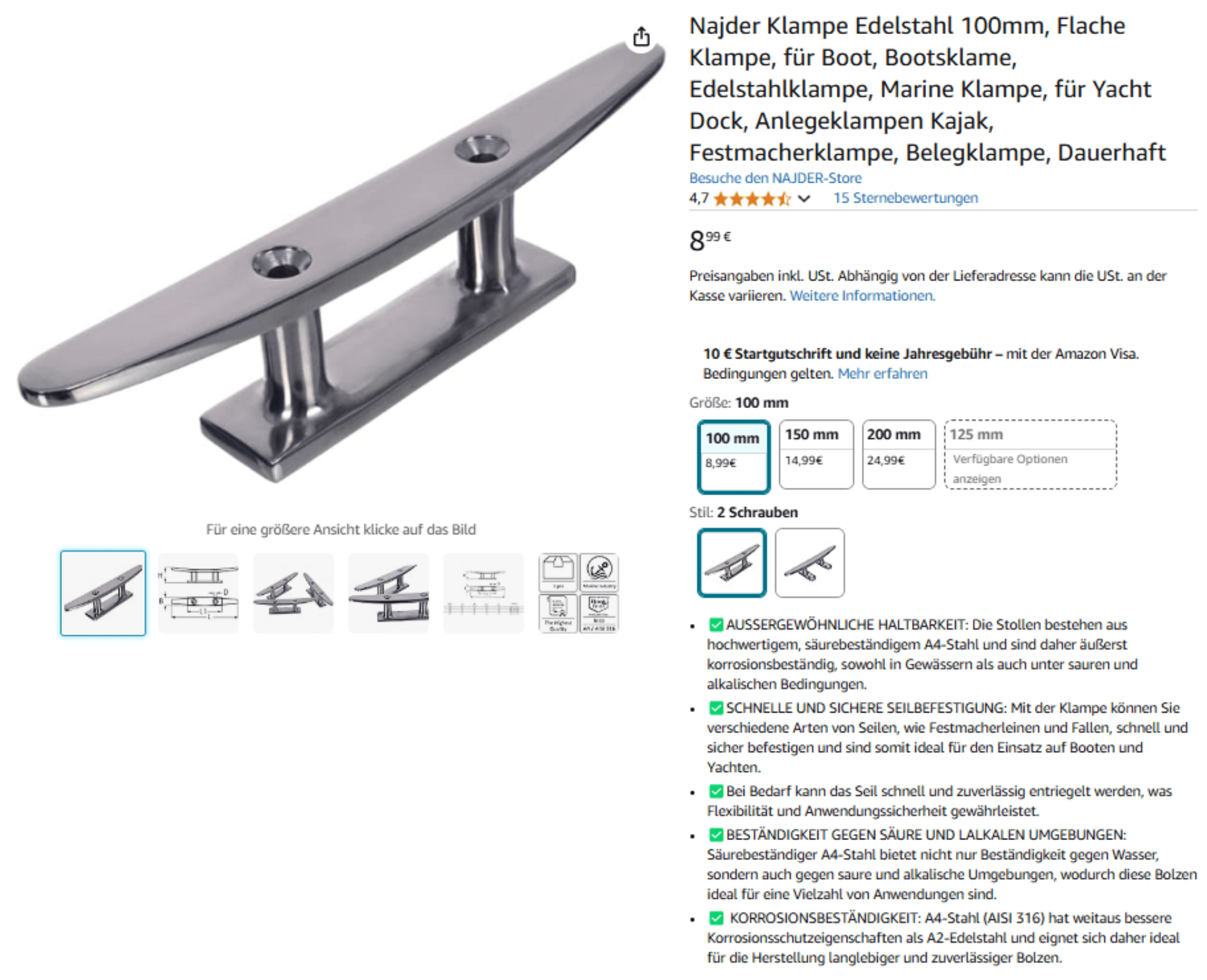 Gestión de variantes de las ofertas