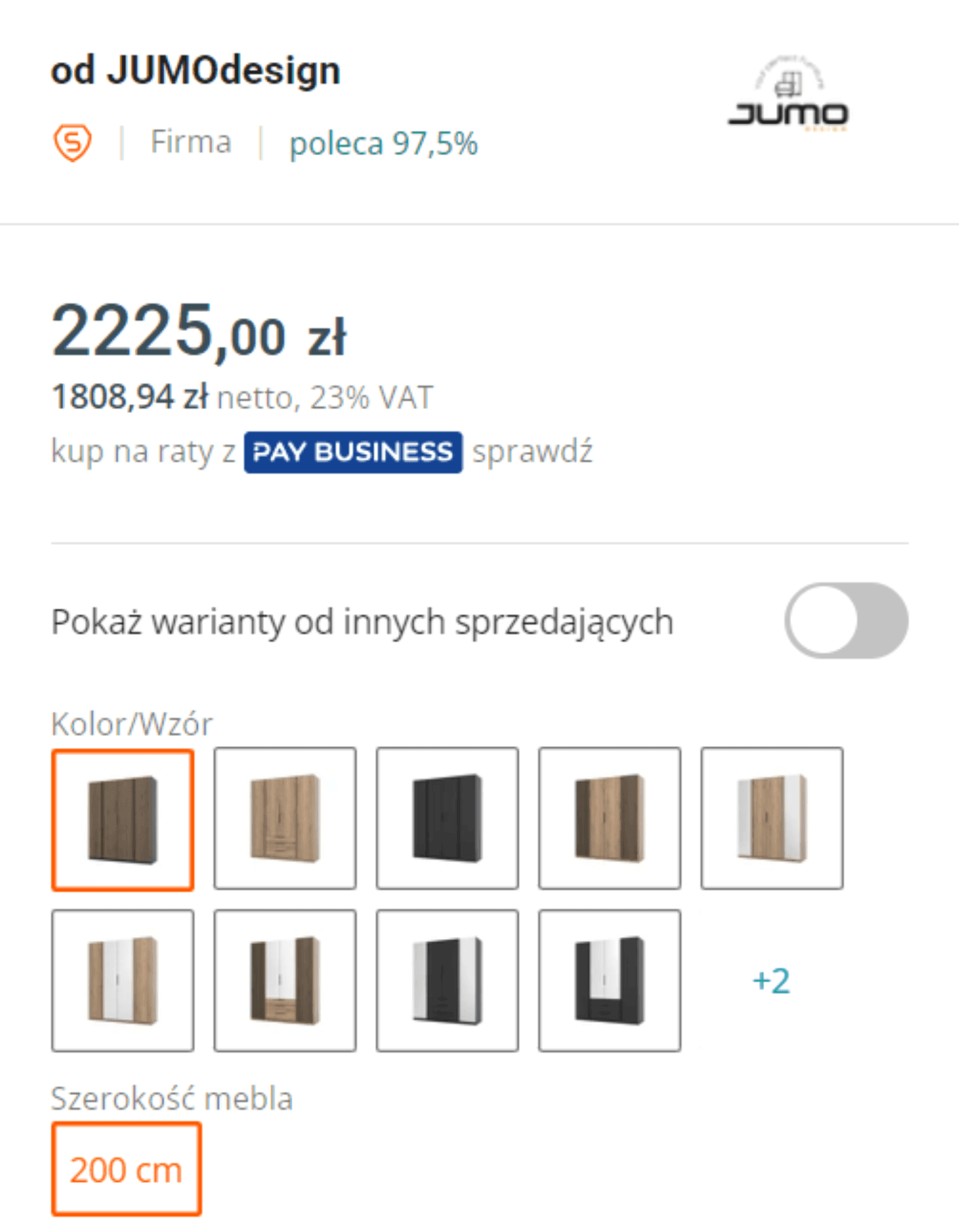 Gestión de variantes de las ofertas